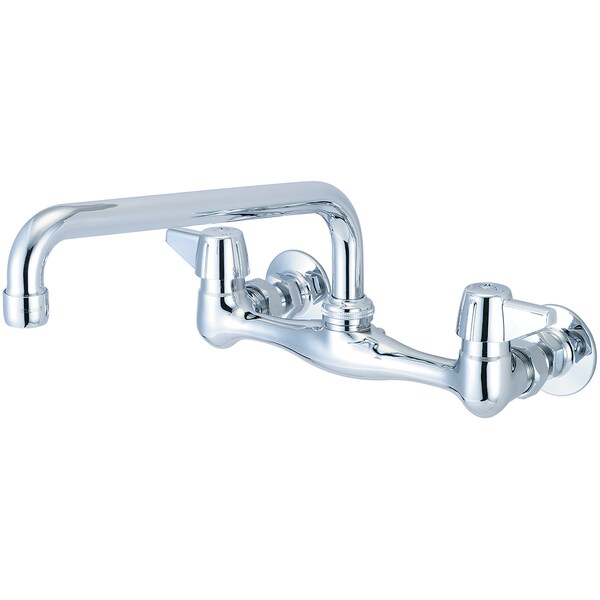 Central Brass Two Handle Wallmount Kitchen Faucet, NPT, Wallmount, Polished Chrome, Flow Rate (GPM): 1.5 0047-UA2 - main
